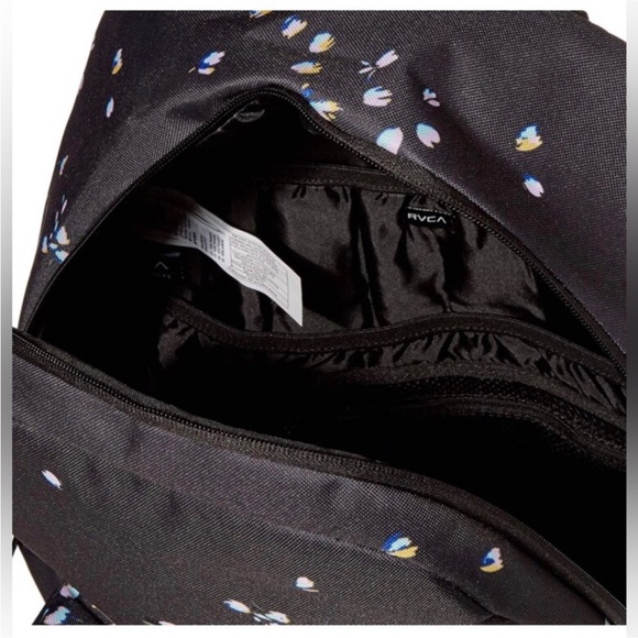 🌸NWT RVCA MULTIPLIED II BLACK FLORAL BACKPACK 🌸 - Picture 5 of 13